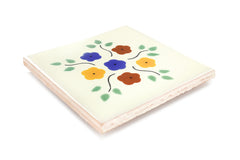 Mexican Talavera Ceramic Decorative Tile: Bouquet