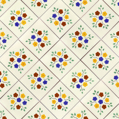 Mexican Talavera Ceramic Decorative Tile: Bouquet