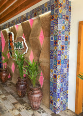 Mexican Talavera Ceramic Decorative Tile: Polanco 2