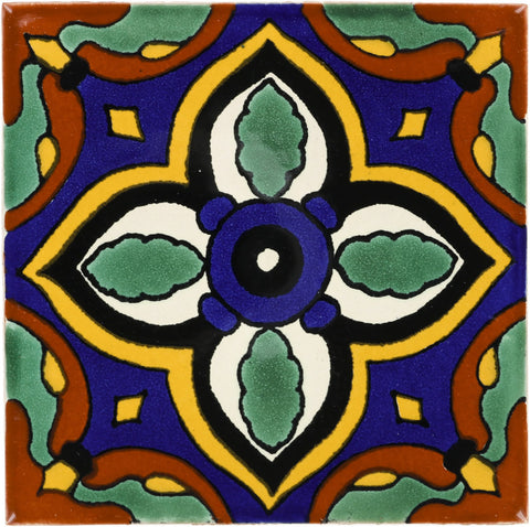 Mexican Talavera Ceramic Decorative Tile: Livorno