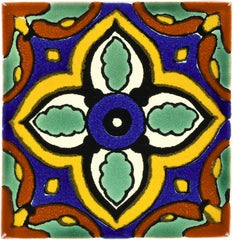 Mexican Talavera Ceramic Decorative Tile: Livorno