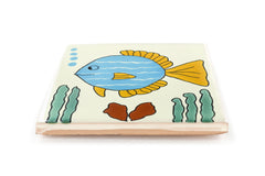 Talavera Ceramic Animal Tile: Turquoise Fish