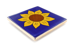 Talavera Ceramic Flower Tile: Sunflower 1