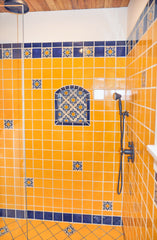 Mexican Talavera Ceramic Solid Tile: Gold Yellow