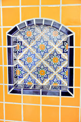 Mexican Talavera Ceramic Solid Tile: Gold Yellow