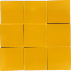 Mexican Talavera Ceramic Solid Tile: Gold Yellow