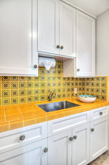 Mexican Talavera Ceramic Solid Tile: Gold Yellow