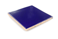 Mexican Talavera Ceramic Solid Tile: Cobalt Blue